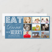 食べ飲みメリー物 | ホリデーコラージュカード シーズンカード (正面/裏面)