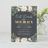 食べ飲みメリー物|休日パーティー 招待状 (スタンド正面)