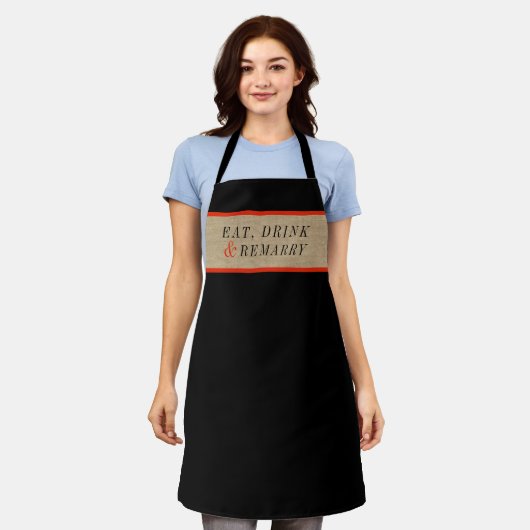 食べ飲み再婚おもしろい人間関係引用文 エプロン (着用した状態)