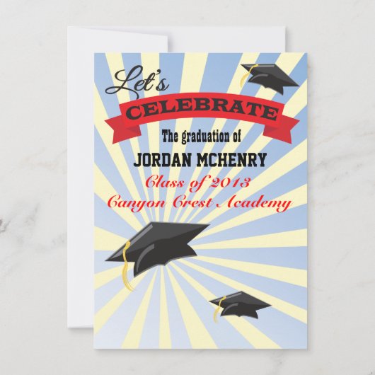 食べ飲み卒業!卒業招待状 招待状 (裏面)