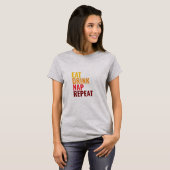 食べ飲み寝繰り返し Tシャツ (正面フル)