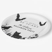 食べ飲み怖いゴシックハローウィンパーティ ペーパープレート (アングル)