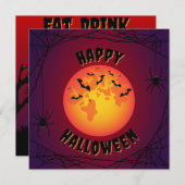 食べ飲み怖いハロウィーン 招待状 (正面/裏面)