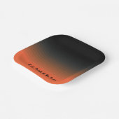 食べ飲み怖い黒とオレンジ ペーパープレート (傾斜あり)