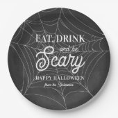 食べ飲み怖がるハローウィンパーティ ペーパープレート (正面)