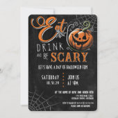食べ飲み怖がるハローウィンパーティ 招待状 (正面)