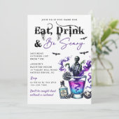 食べ飲み怖がるハローウィンパーティ 招待状 (スタンド正面)