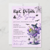 食べ飲み怖がるハローウィンパーティ 招待状 (正面)