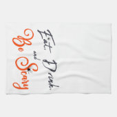 食べ飲み怖がる キッチンタオル (横)