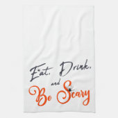 食べ飲み怖がる キッチンタオル (縦)