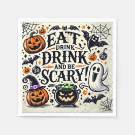 食べ飲み怖がる スタンダードカクテルナプキン