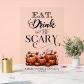 食べ飲み怖結婚い アクリルサイン (ウェディング)