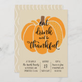 食べ飲み感謝のディナー 招待状 (正面/裏面)