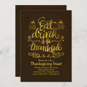 食べ飲み感謝招待状 招待状 (正面/裏面)