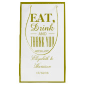 食べ飲み感謝金ゴールド スモールペーパーバッグ (正面)