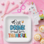 食べ飲み感謝 ペーパープレート (パーティー)