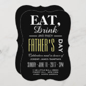 食べ飲み楽しむお父様の日食 招待状 (正面/裏面)