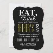 食べ飲み楽しむお父様の日食 招待状 (正面)