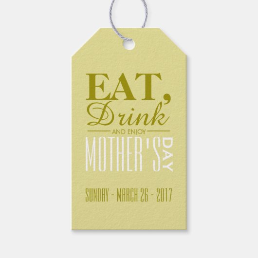 食べ飲み楽しむ母の日 ギフトタグ (正面)