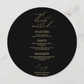 食べ飲み物およびプレートのビー結婚したルラウンドメニューカード メニュー (正面)