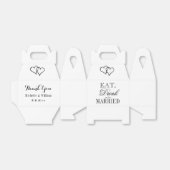 食べ飲み物およびベ結婚したー引用文結婚式の引き出物箱 フェイバーボックス (折り畳みなし)