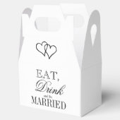 食べ飲み物およびベ結婚したー引用文結婚式の引き出物箱 フェイバーボックス (オープン)