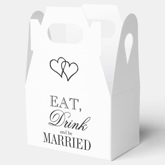 食べ飲み物およびベ結婚したー引用文結婚式の引き出物箱 フェイバーボックス (オープン)