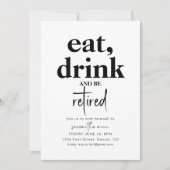 食べ飲み物とパーティの招待状退職した 招待状 (正面)