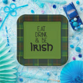 食べ飲み物とビーアイリッシュ紙プレート ペーパープレート (パーティー)