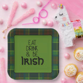食べ飲み物とビーアイリッシュ紙プレート ペーパープレート (パーティー)
