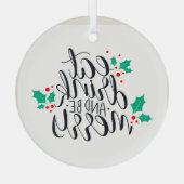 食べ飲み物とビーメリーデザイン ガラスオーナメント (裏面)