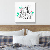 食べ飲み物とビーメリーデザイン キャンバスプリント (インサイチュ (寝室))