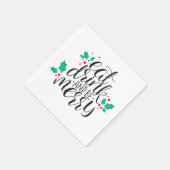 食べ飲み物とビーメリーデザイン スタンダードカクテルナプキン (角)