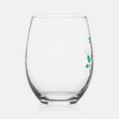 食べ飲み物とビーメリーデザイン ステムなしワイングラス (右)