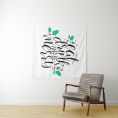 食べ飲み物とビーメリーデザイン タペストリー (インサイチュ(横))