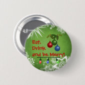 食べ飲み物とビーメリーホリデー 缶バッジ (正面&裏面)