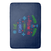 食べ飲み物とビーメリー、クリスマス・ホリデー、ZSSPG バスマット (正面縦)