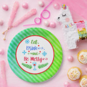 食べ飲み物とビーメリー、クリスマス・ホリデー、ZSSPG ペーパープレート (パーティー)