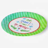 食べ飲み物とビーメリー、クリスマス・ホリデー、ZSSPG ペーパープレート (アングル)