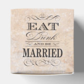 食べ飲み物とベーの結婚式の引き出物結婚したボックス フェイバーボックス (上部)