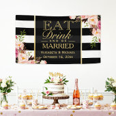 食べ飲み物とベ結婚したーフローラストライプズ結婚 横断幕