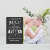 食べ飲み物と写真結婚したを保存する セーブザデート (スタンド正面)