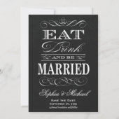 食べ飲み物と写真結婚したを保存する セーブザデート (裏面)