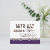 食べ飲み物と取り結婚した出しポストカード 案内ポストカード (スタンド正面)