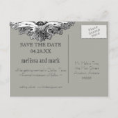 食べ飲み物と取り結婚した出しポストカード 案内ポストカード (裏面)