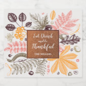 食べ飲み物と感謝の植物学 スパークリングワインラベル