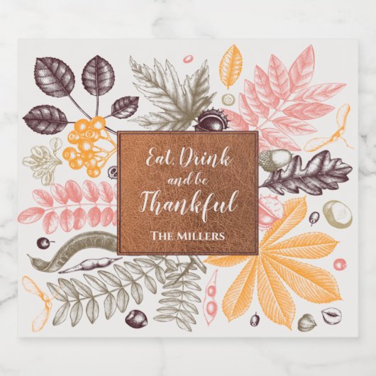 食べ飲み物と感謝の植物学 スパークリングワインラベル (シングルラベル)