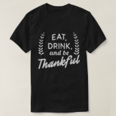食べ飲み物と感謝の気持ち Tシャツ (デザイン正面)