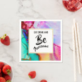 食べ飲み物と抽象芸術素晴らし大理石 スタンダードカクテルナプキン (インサイチュ)