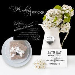 食べ飲み物のリハ結婚したーサルディナー招待状 招待状